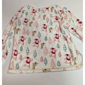 Disney Winnie The Pooh Christmas Pajama Shirt Women's Size S Soft Fleece